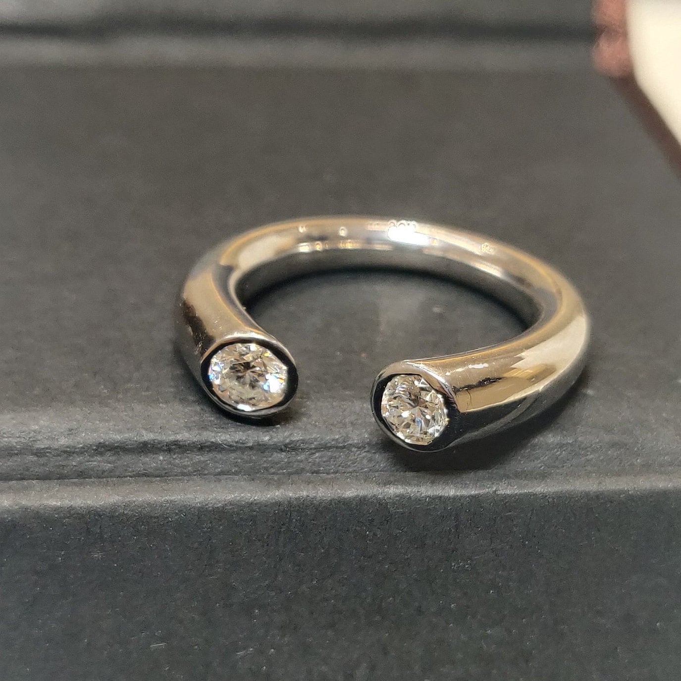 Lab Grown Diamond Toi et Moi Ring | 14k Gold Open Cuff