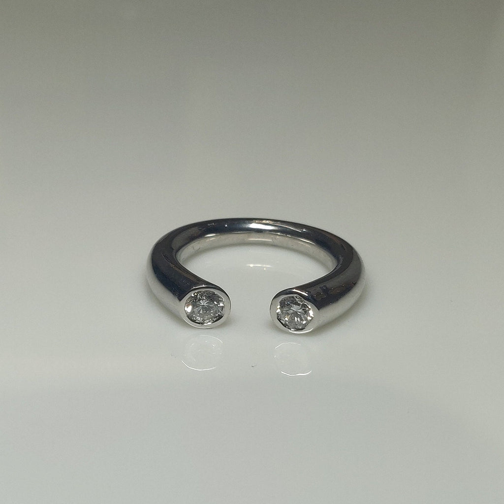 Lab Grown Diamond Toi et Moi Ring | 14k Gold Open Cuff