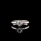 1.00CT Lab Grown Diamond Engagement Ring | Heart Prong Solitaire, IGI Certified