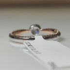 Two-Tone 14K Gold Lab Grown Diamond Engagement Ring | Unique Bridal Ring