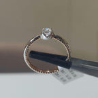 Two-Tone 14K Gold Lab Grown Diamond Engagement Ring | Unique Bridal Ring