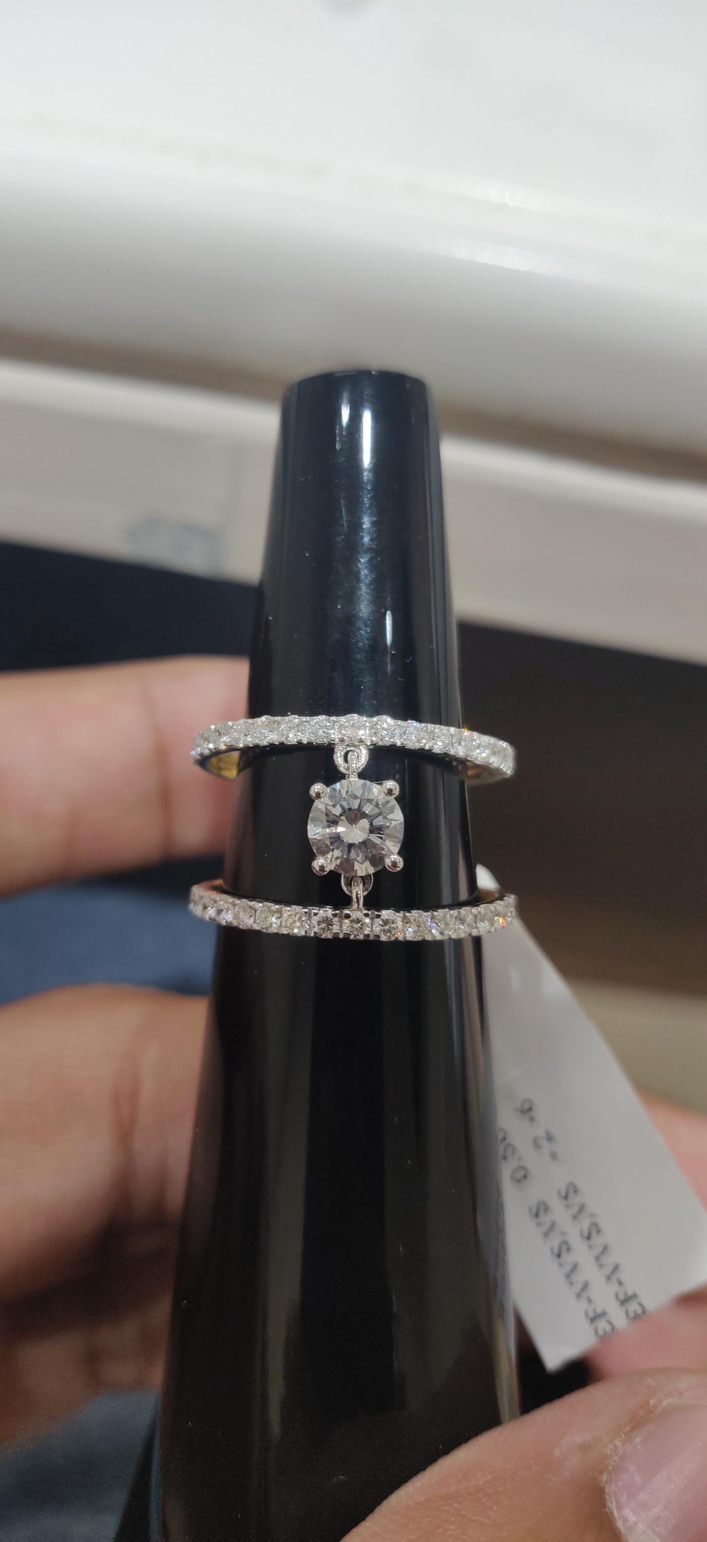 Lab Grown Diamond Engagement Ring | 14K Gold CVD Solitaire Wedding Ring