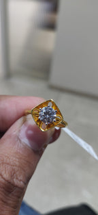 1 Carat Lab Grown Diamond Engagement Ring | 14K Gold Flower Ring