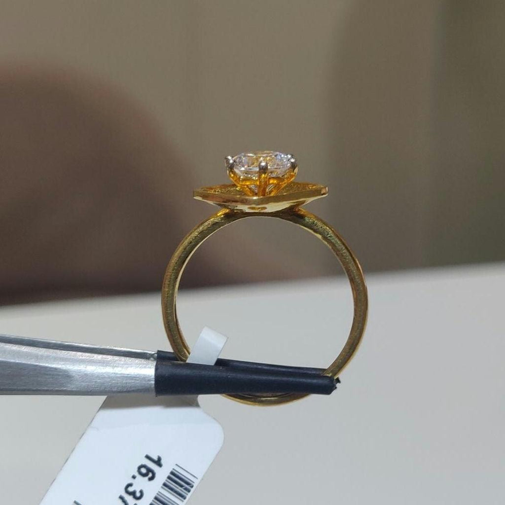 1 Carat Lab Grown Diamond Engagement Ring | 14K Gold Flower Ring