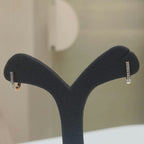 14K Gold Lab Grown Diamond Huggie Earrings | U-Shape Hoops