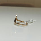 Marquise Lab Grown Diamond Engagement Ring | 14K Gold Open Design