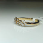 Lab Grown Diamond Ring | 14K Gold Geometric Wedding Band