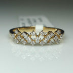 Lab Grown Diamond Ring | 14K Gold Geometric Wedding Band