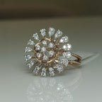 Lab Grown Diamond Flower Ring | 14K Gold Cocktail Ring