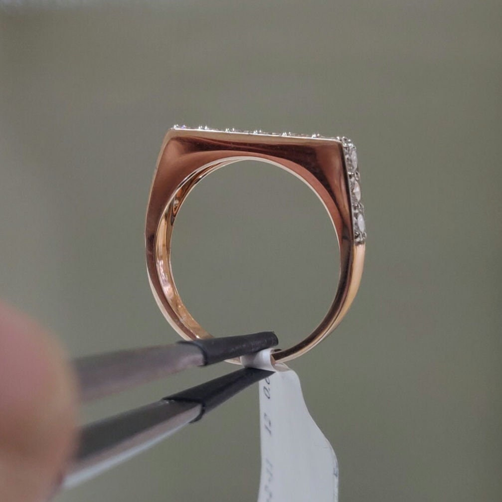 14K Gold Lab Grown Diamond Ring: Minimalist Unisex Weeding Band