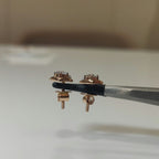 14K Gold Lab Grown Diamond Stud Earrings | Handmade Screwback Jewelry