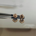 14K Gold Lab Grown Diamond Stud Earrings | Handmade Screwback Jewelry