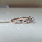 Lab Grown Diamond Engagement Ring | 14k Gold Wedding Band