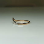 Lab Grown Diamond Pavé V Ring | 14K Gold Wedding Band