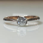 Two-Tone 14K Gold Lab Grown Diamond Engagement Ring | Unique Bridal Ring