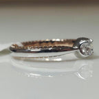 Two-Tone 14K Gold Lab Grown Diamond Engagement Ring | Unique Bridal Ring