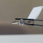 Two-Tone 14K Gold Lab Grown Diamond Engagement Ring | Unique Bridal Ring