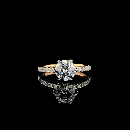 14K Gold Lab Grown Diamond Engagement Ring | 2 Carat Solitaire, IGI Certified