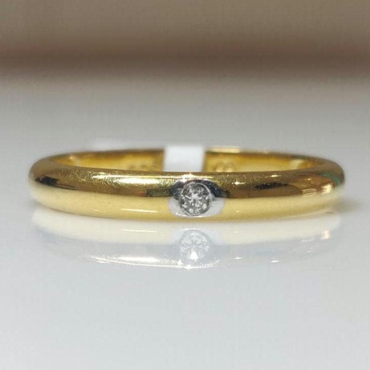 Lab Grown Diamond 14K Gold Wedding Band | Minimalist Promise Ring