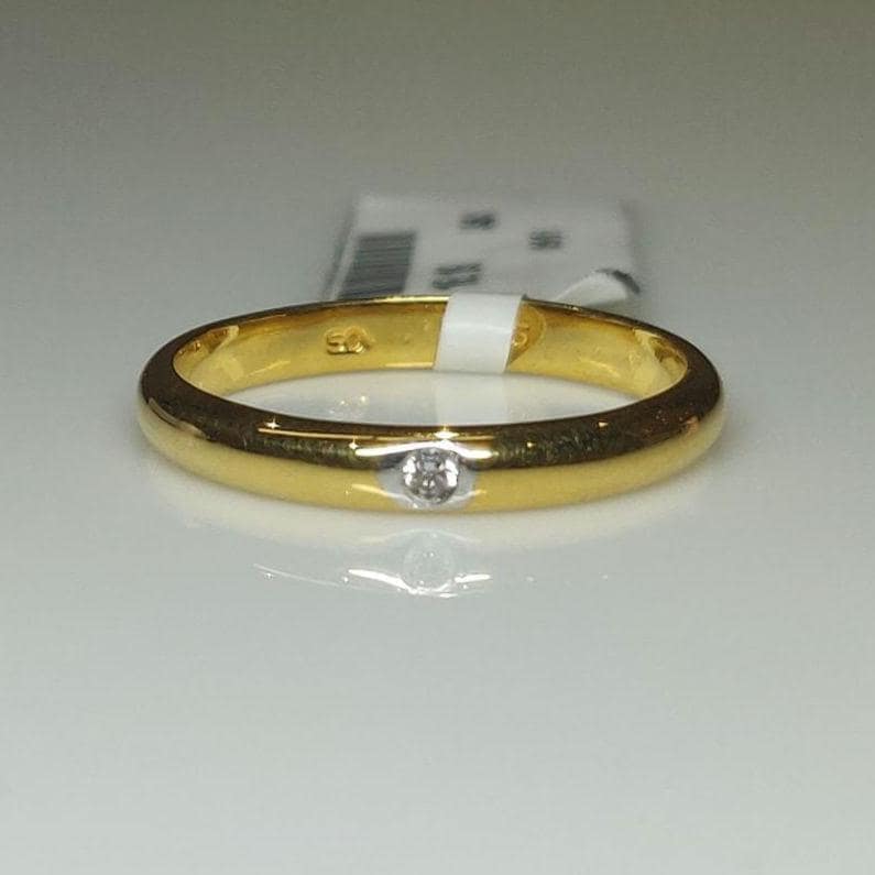 Lab Grown Diamond 14K Gold Wedding Band | Minimalist Promise Ring