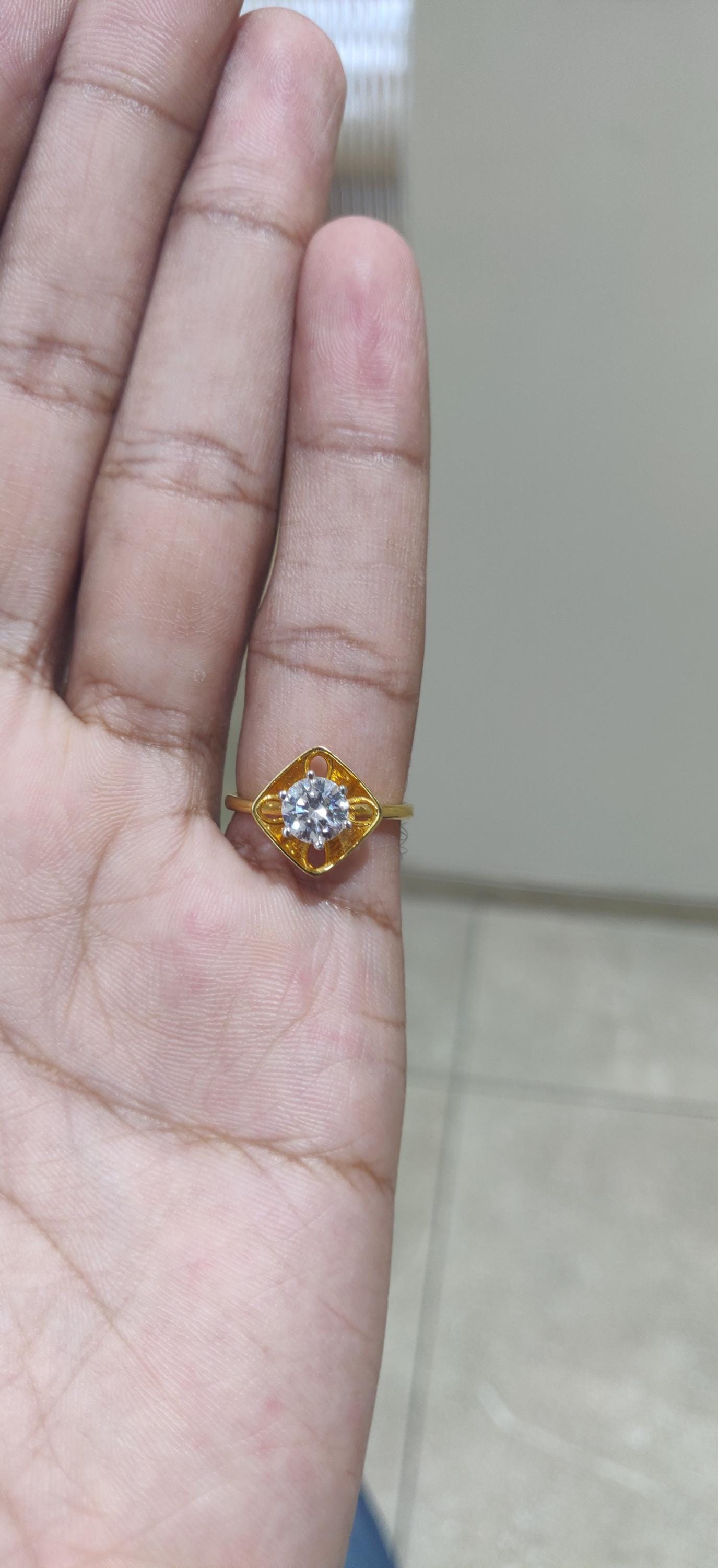 1 Carat Lab Grown Diamond Engagement Ring | 14K Gold Flower Ring