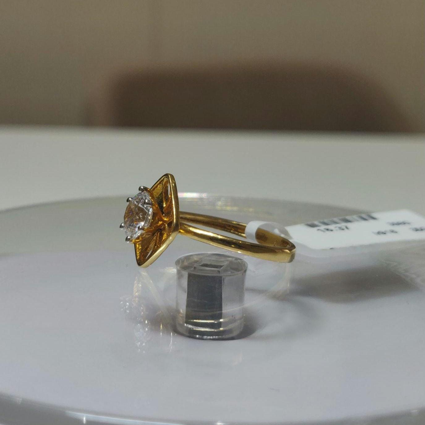 1 Carat Lab Grown Diamond Engagement Ring | 14K Gold Flower Ring