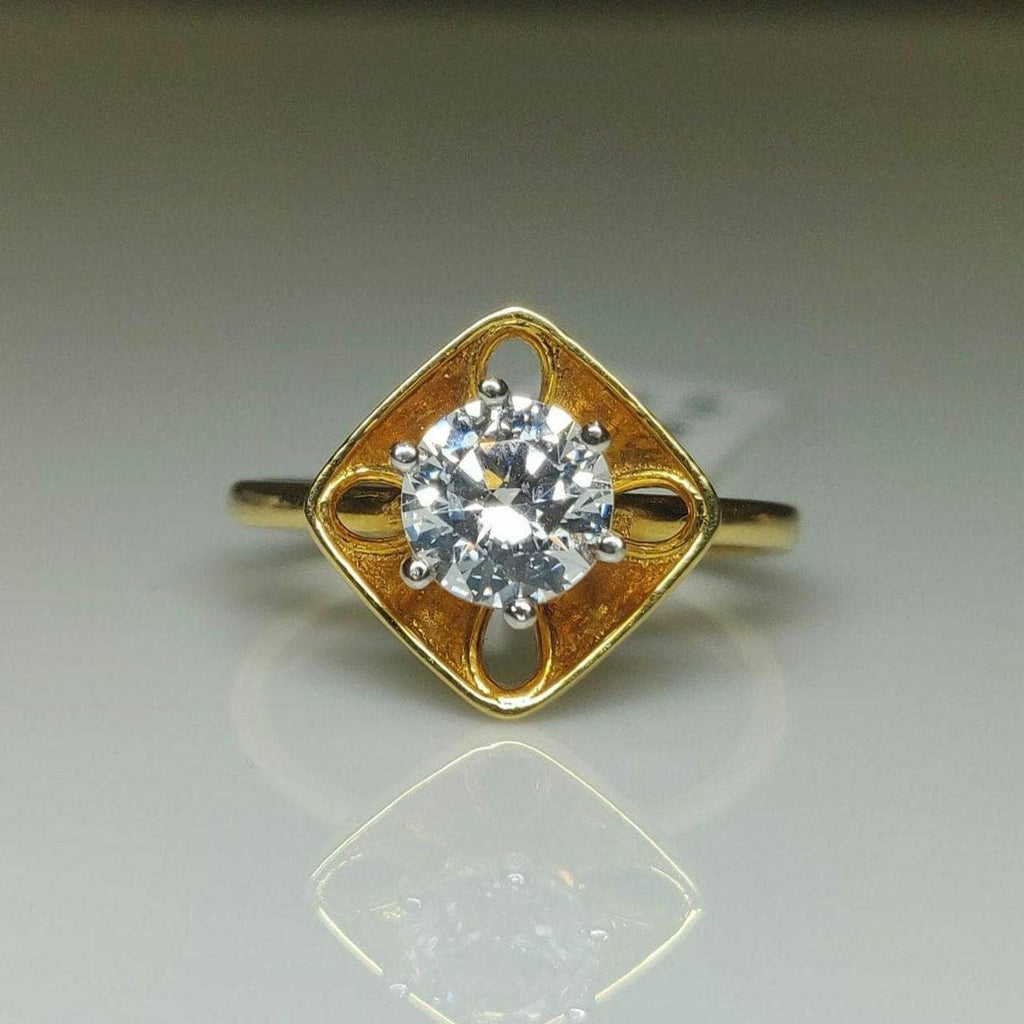 1 Carat Lab Grown Diamond Engagement Ring | 14K Gold Flower Ring
