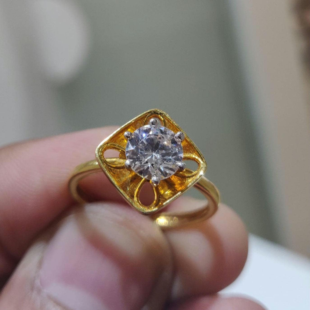 1 Carat Lab Grown Diamond Engagement Ring | 14K Gold Flower Ring