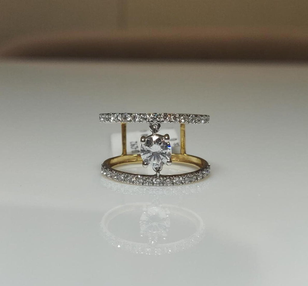 Lab Grown Diamond Engagement Ring | 14K Gold CVD Solitaire Wedding Ring