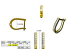 14K Gold Lab Grown Diamond Huggie Earrings | U-Shape Hoops
