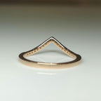 Lab Grown Diamond Pavé V Ring | 14K Gold Wedding Band