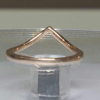 14K Solid Gold V-Shape Ring: Dainty Minimalist Wedding Band