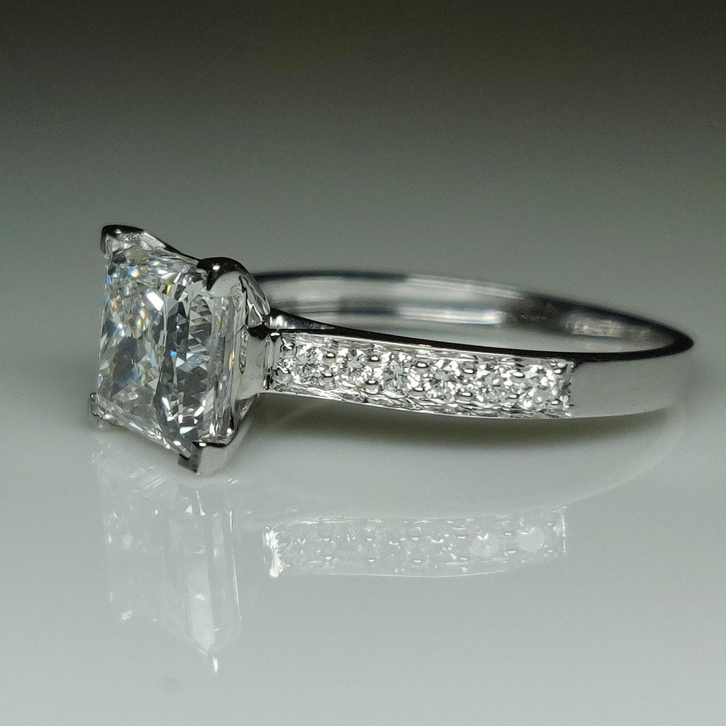 Princess Cut 2.20ct Lab Grown Diamond Ring | 14K Gold Engagement Ring