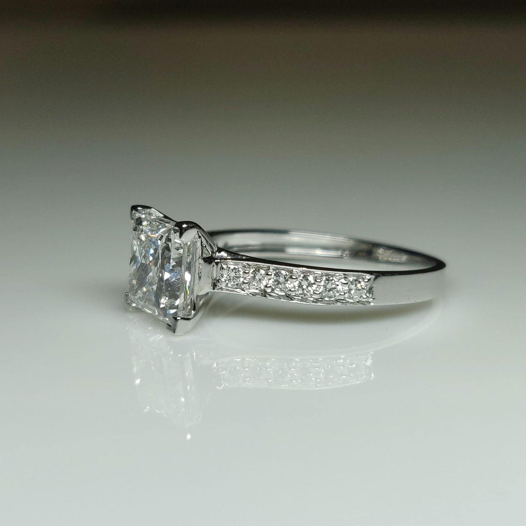 Princess Cut 2.20ct Lab Grown Diamond Ring | 14K Gold Engagement Ring