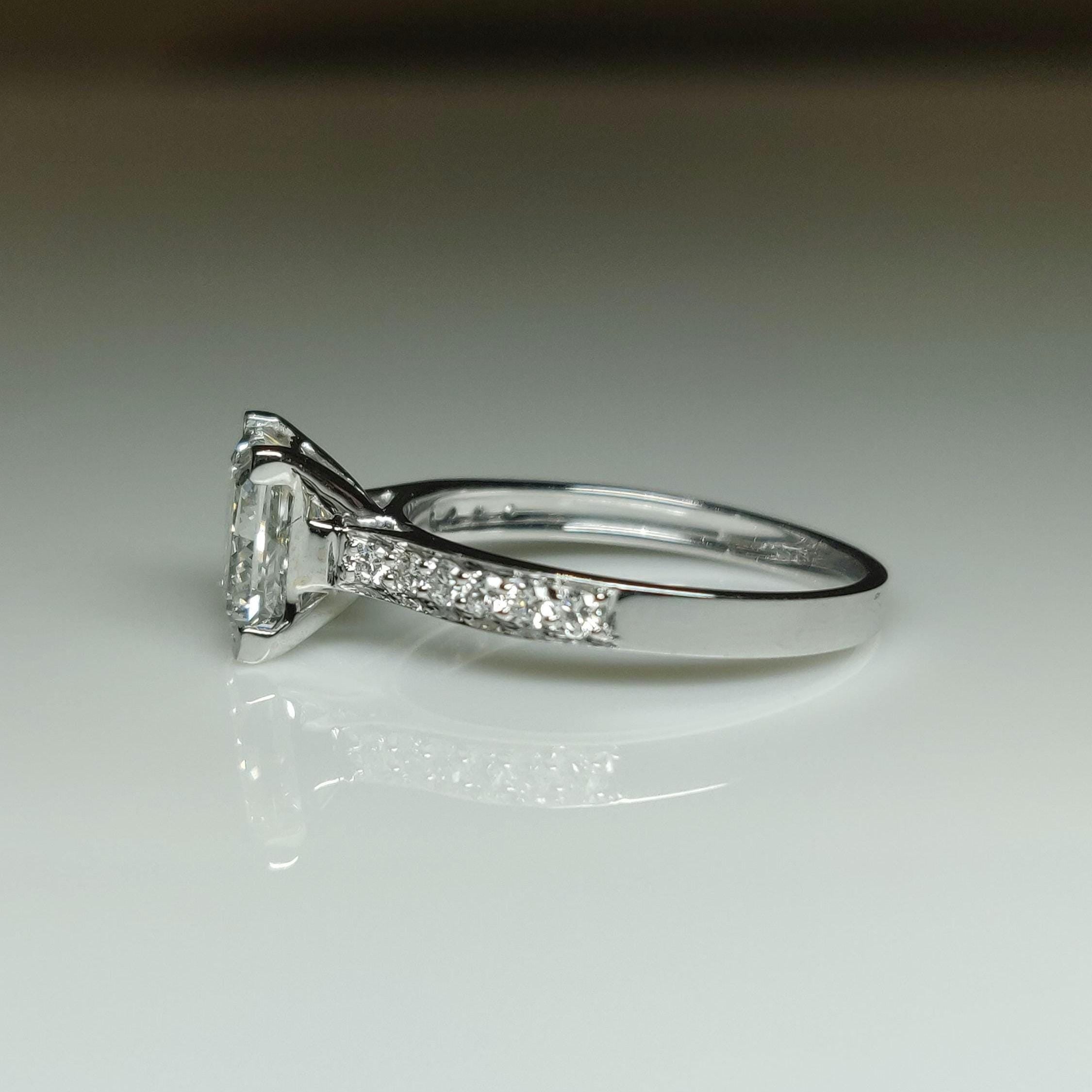 Princess Cut 2.20ct Lab Grown Diamond Ring | 14K Gold Engagement Ring