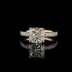Princess Cut 2.30Ct Lab Grown Diamond Engagement Ring | 14K Gold, IGI Certified