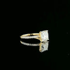 Cushion Cut 2.20 CTW Lab Grown Diamond Engagement Ring, 14K Gold, IGI Certified