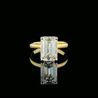 Emerald Cut Lab Grown Diamond Ring | 14K Gold IGI Engagement Ring