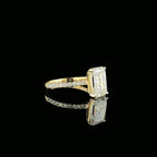 Emerald Cut 2.00 CT Lab Grown Diamond Ring: 14K Gold IGI Certified