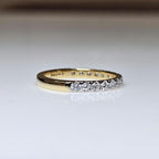 Lab Grown Diamond 14K Gold Wedding Band | Half Eternity Stacking Ring