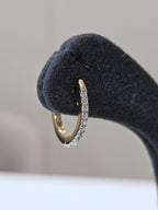 14K Gold Lab Grown Diamond Huggie Earrings: Sustainable Dangle Hoops