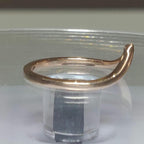 14K Solid Gold V-Shape Ring: Dainty Minimalist Wedding Band