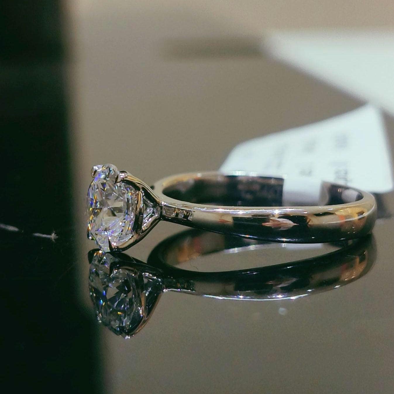 1.00 Carat Lab Grown Diamond Solitaire Ring | 14K Gold, D Color, VVS2
