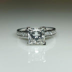 Princess Cut 2.20ct Lab Grown Diamond Ring | 14K Gold Engagement Ring