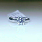1.00 Carat Lab Grown Diamond Solitaire Ring | 14K Gold, D Color, VVS2