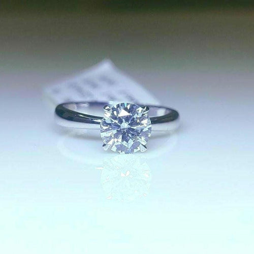 1.00 Carat Lab Grown Diamond Solitaire Ring | 14K Gold, D Color, VVS2