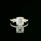 Cushion Cut 2.20 CTW Lab Grown Diamond Engagement Ring, 14K Gold, IGI Certified