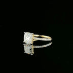 Cushion Cut 2.20 CTW Lab Grown Diamond Engagement Ring, 14K Gold, IGI Certified