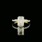 Emerald Cut 2.00 CT Lab Grown Diamond Ring: 14K Gold IGI Certified