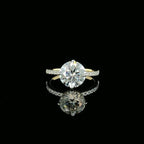 2.20ct Round Lab Grown Diamond Engagement Ring | 14K Gold, IGI Certified